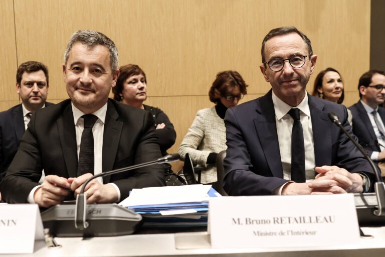 Paris Hearing of Gerald Darmanin and Bruno Retailleau