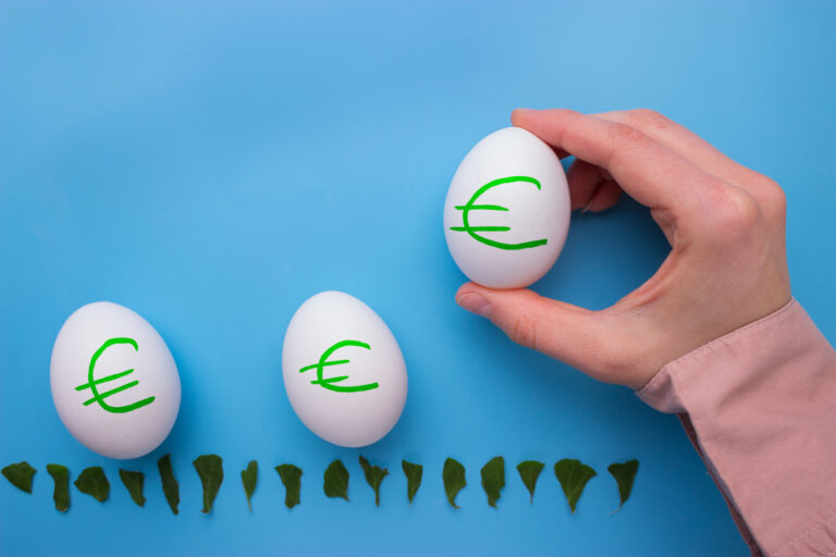 Eggs with euro simbol