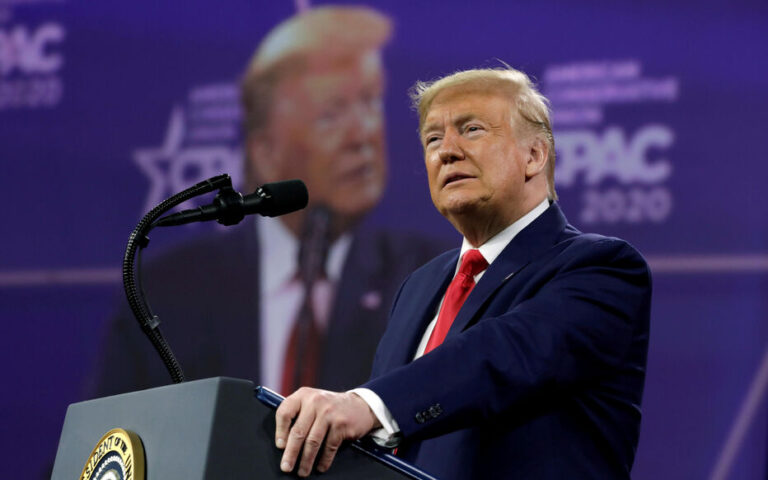 FILE PHOTO: President Donald Trump speaks at CPAC in Washington